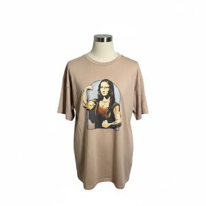 SHEIN Flexing Mona Lisa Graphic Tee